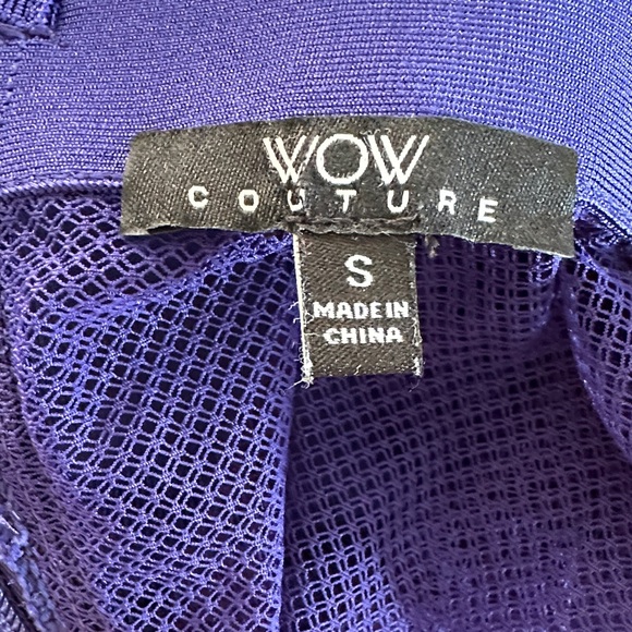 WOW Couture Navy Blue Lace Dress - Picture 7 of 7